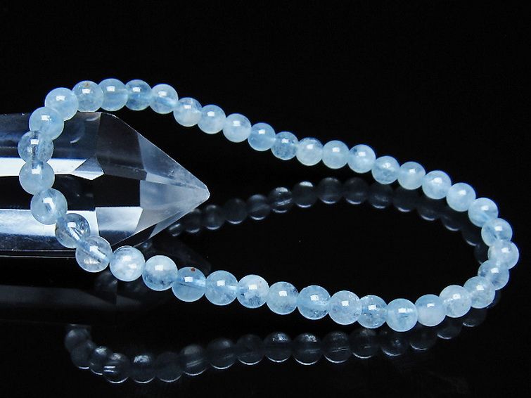アクアマリン ブレスレット 5mm [t35-21113] 1枚目
