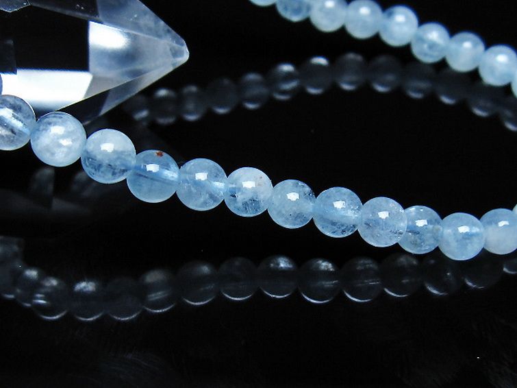 アクアマリン ブレスレット 5mm [t35-21113] 3枚目