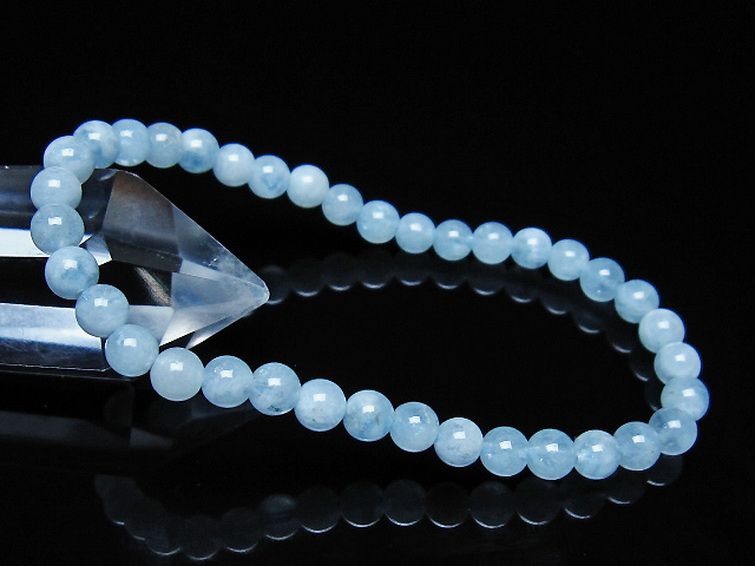 アクアマリン ブレスレット 5mm [t35-21117] 1枚目