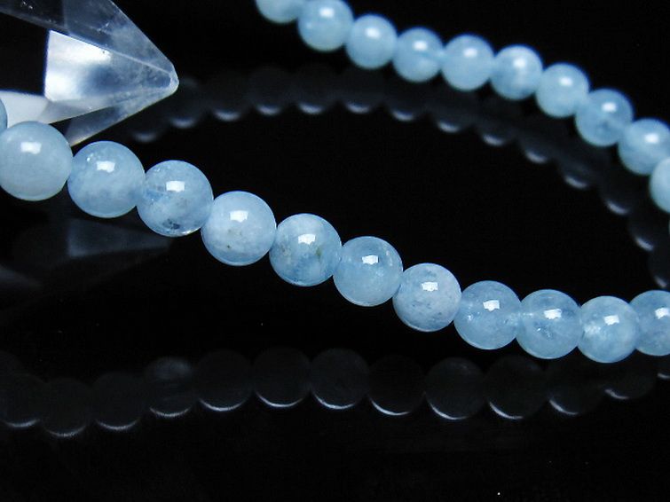 アクアマリン ブレスレット 5mm [t35-21117] 3枚目