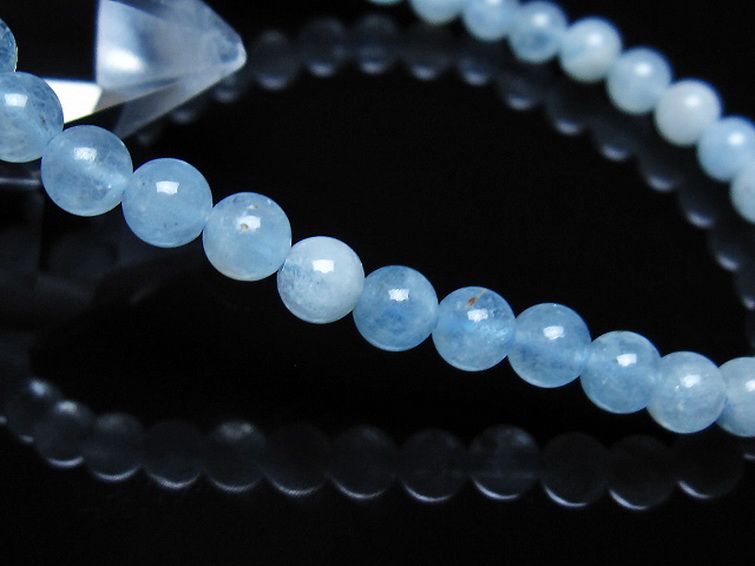 アクアマリン ブレスレット 5mm [t35-21122] 3枚目