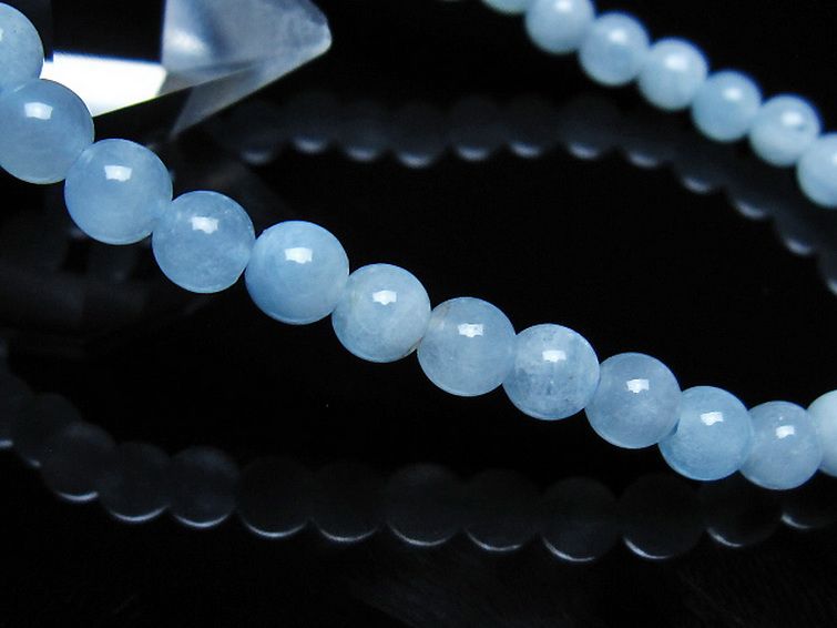 アクアマリン ブレスレット 5mm [t35-21130] 3枚目