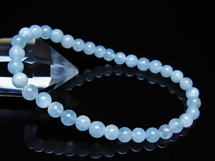 アクアマリン ブレスレット 5mm [t35-21133] 1枚目