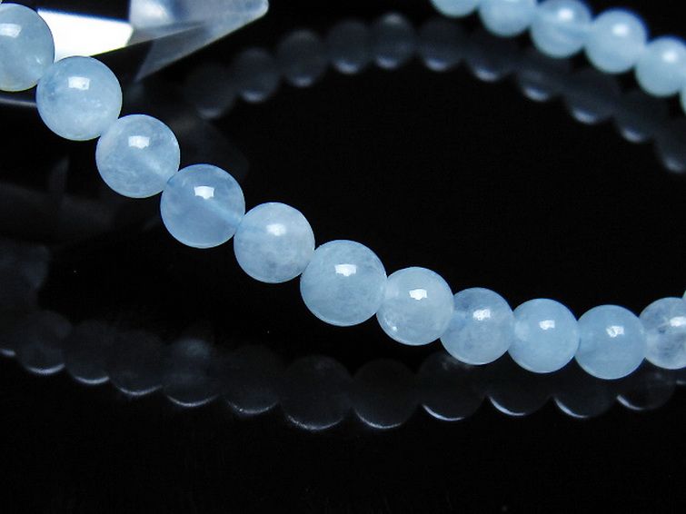 アクアマリン ブレスレット 5mm [t35-21133] 3枚目