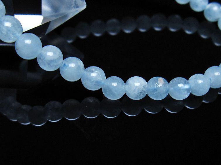 アクアマリン ブレスレット 5mm [t35-21134] 3枚目