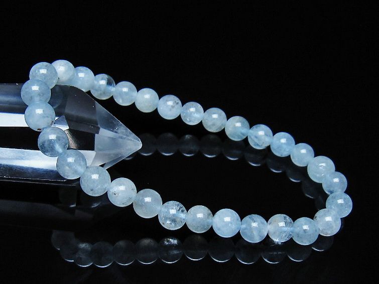 アクアマリン ブレスレット 6mm [t35-21149] 1枚目