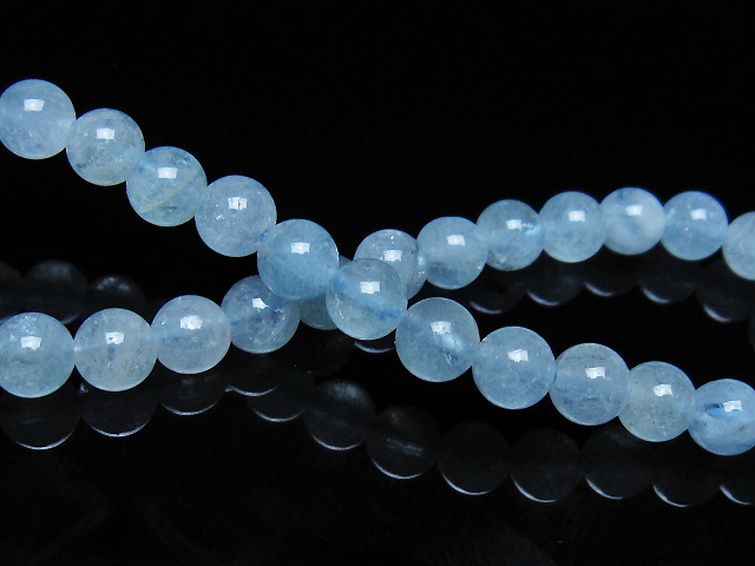 アクアマリン ブレスレット 6mm [t35-21153] 2枚目