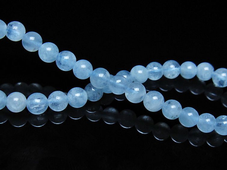 アクアマリン ブレスレット 5mm [t35-21157] 2枚目