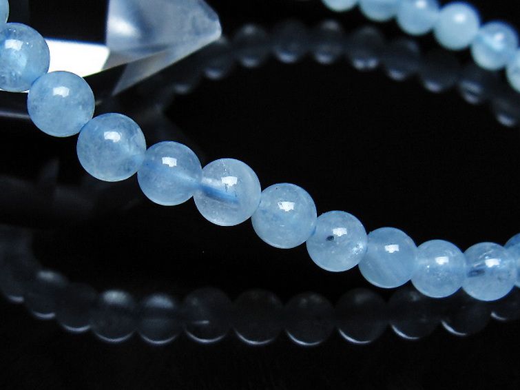 アクアマリン ブレスレット 5mm [t35-21157] 3枚目