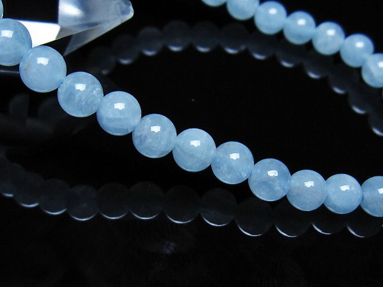 アクアマリン ブレスレット 5mm [t35-21159] 3枚目