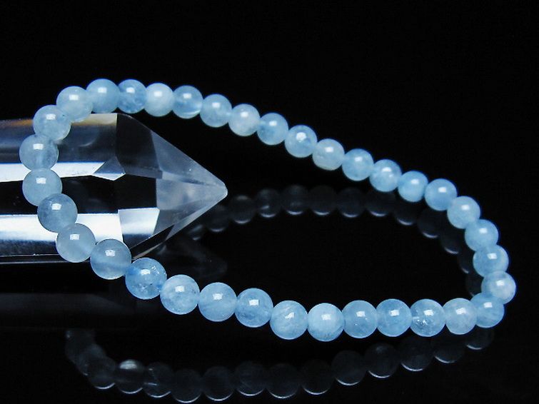 アクアマリン ブレスレット 5mm [t35-21161] 1枚目