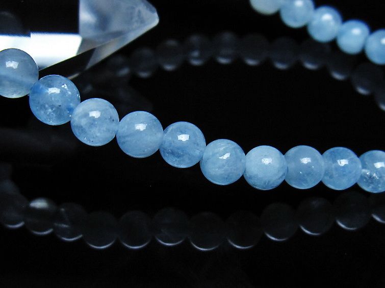 アクアマリン ブレスレット 5mm [t35-21161] 3枚目