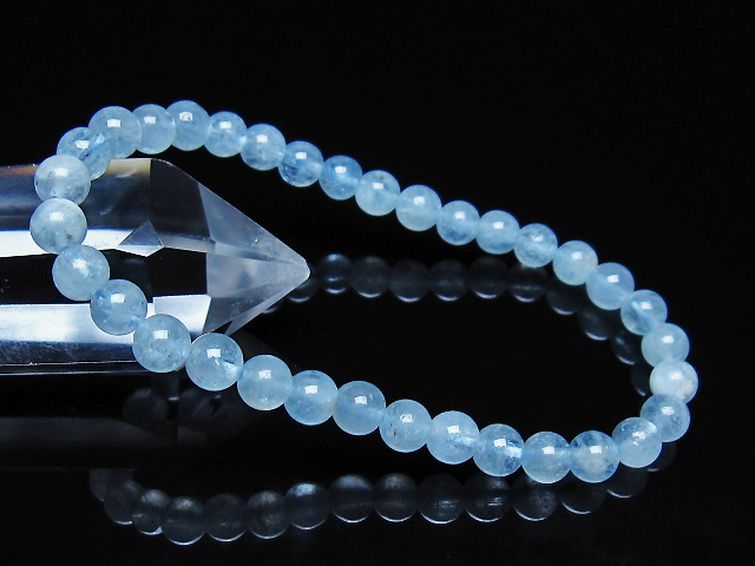 アクアマリン ブレスレット 5mm [t35-21162] 1枚目