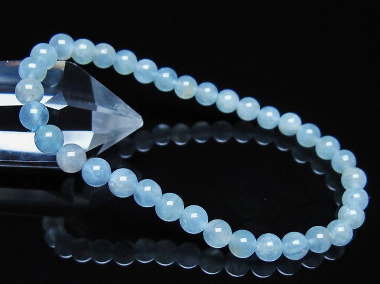 アクアマリン ブレスレット 5mm [t35-21165] 1枚目