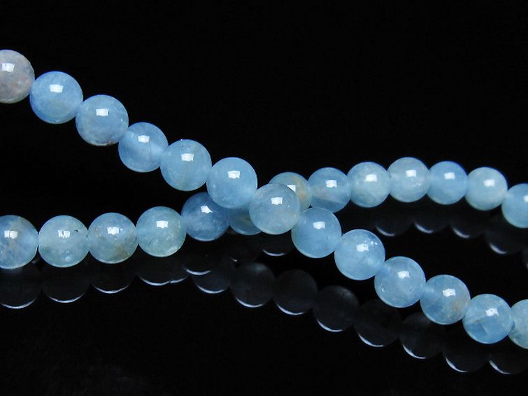 アクアマリン ブレスレット 5mm [t35-21165] 2枚目