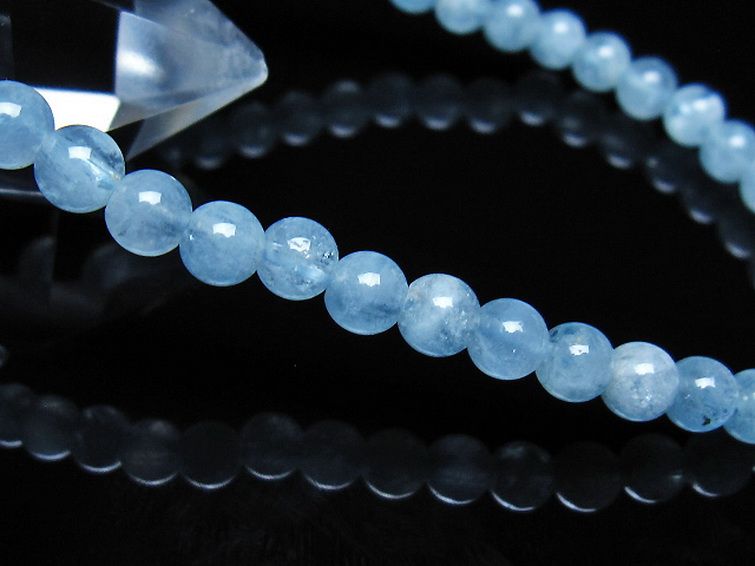 アクアマリン ブレスレット 5mm [t35-21168] 3枚目