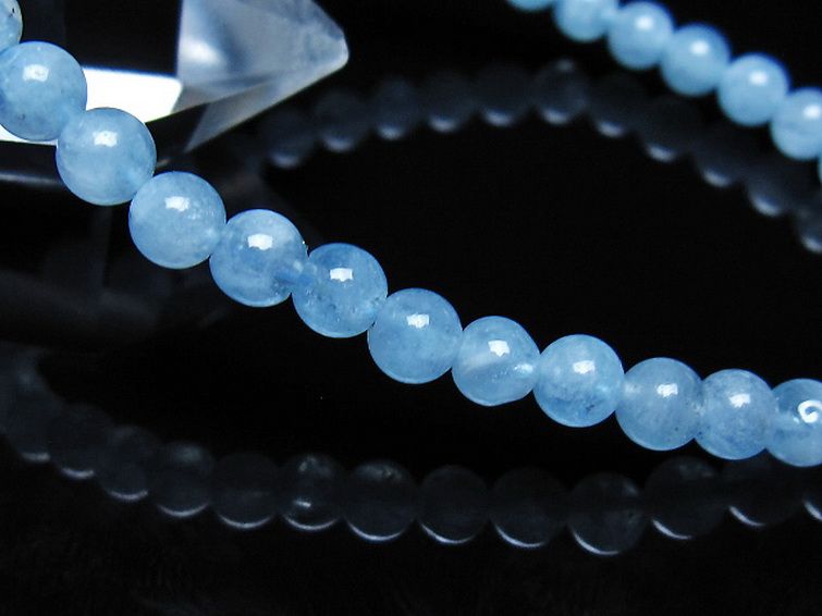 アクアマリン ブレスレット 5mm [t35-21169] 3枚目