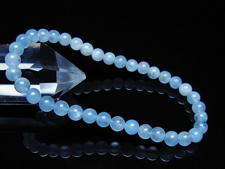 アクアマリン ブレスレット 5mm [t35-21172] 1枚目
