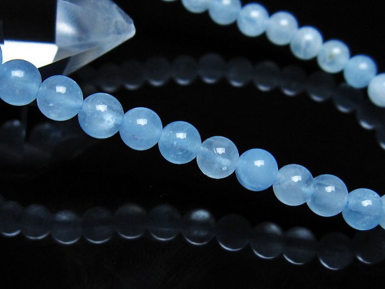 アクアマリン ブレスレット 5mm [t35-21172] 3枚目