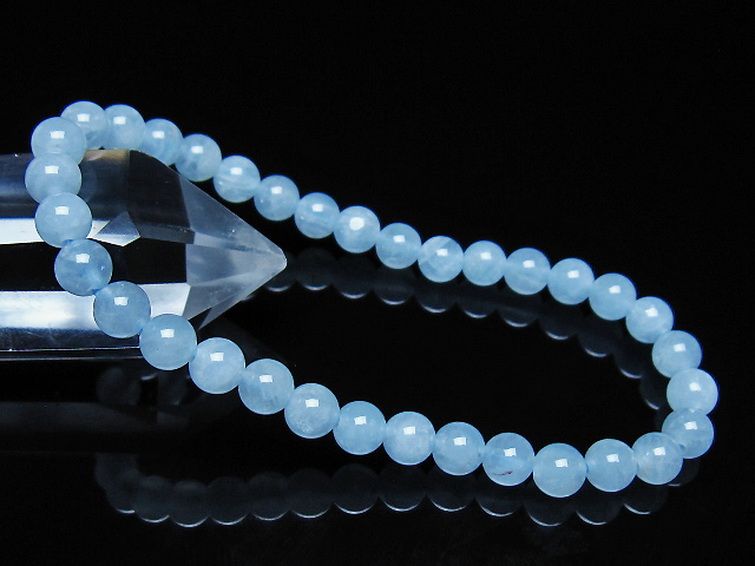 アクアマリン ブレスレット 5mm [t35-21174] 1枚目