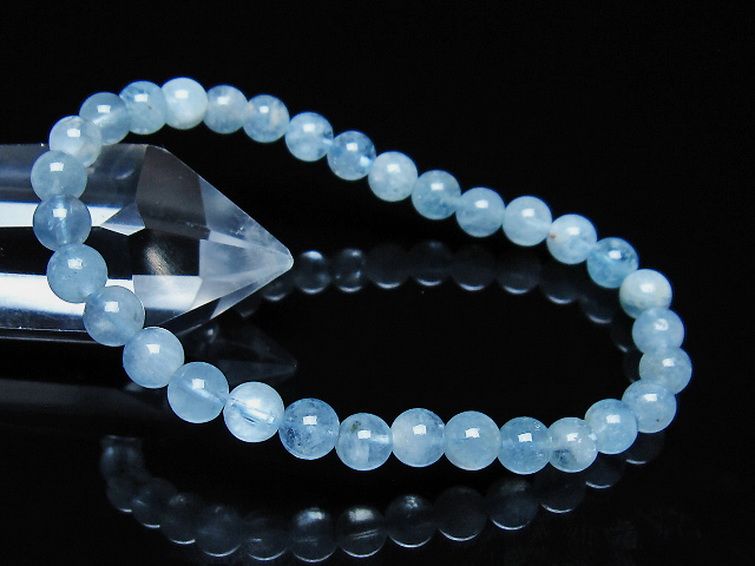 アクアマリン ブレスレット 6mm [t35-21176] 1枚目