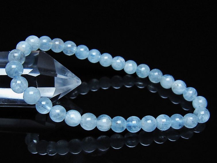 アクアマリン ブレスレット 6mm [t35-21179] 1枚目