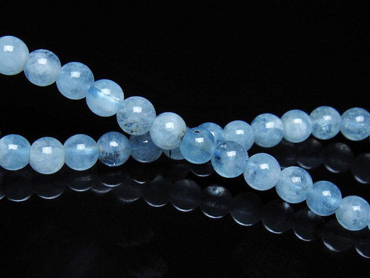 アクアマリン ブレスレット 6mm [t35-21179] 2枚目