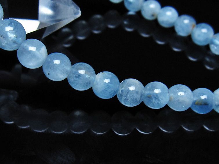 アクアマリン ブレスレット 6mm [t35-21186] 3枚目
