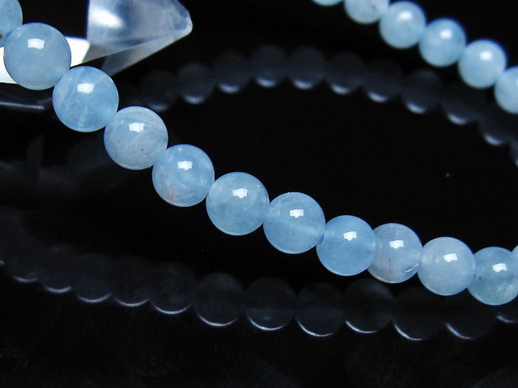アクアマリン ブレスレット 5mm [t35-21187] 3枚目