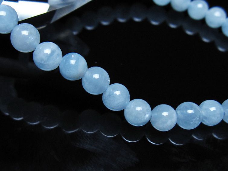 アクアマリン ブレスレット 5mm [t35-21191] 3枚目