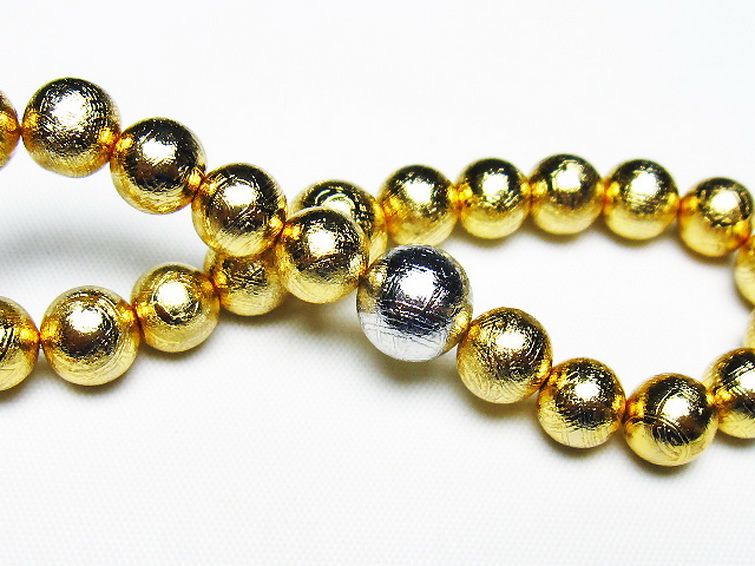 ゴールドギベオン メテオライト ブレスレット 8mm [T352-1662] 2枚目