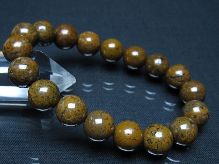 コンドライト「サハラNWA869隕石」 ブレスレット 11mm [t352-1750] 1枚目