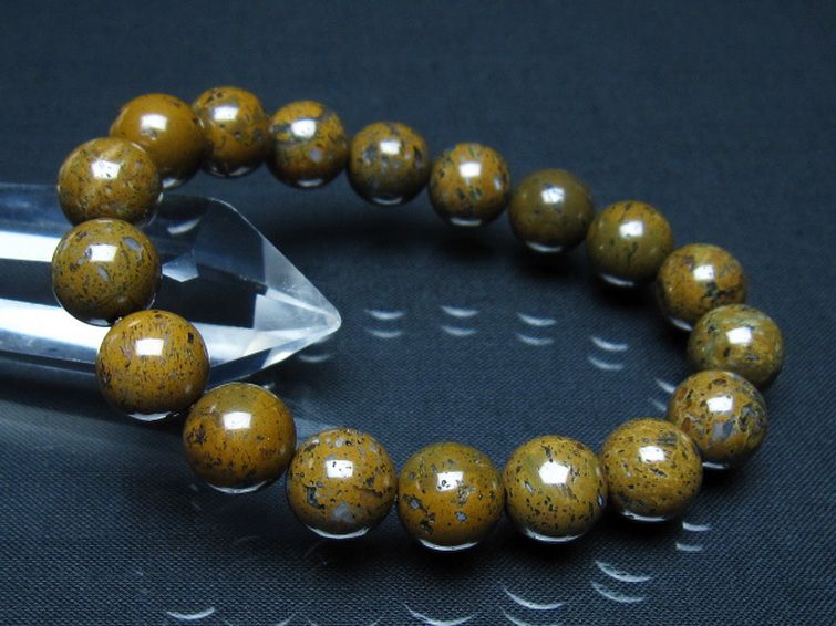 コンドライト「サハラNWA869隕石」 ブレスレット 12mm [t352-1752] 1枚目