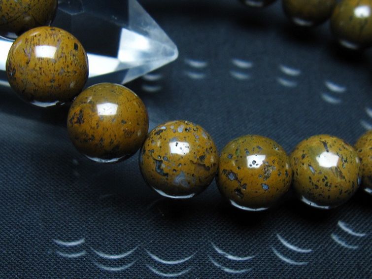 コンドライト「サハラNWA869隕石」 ブレスレット 12mm [t352-1752] 3枚目