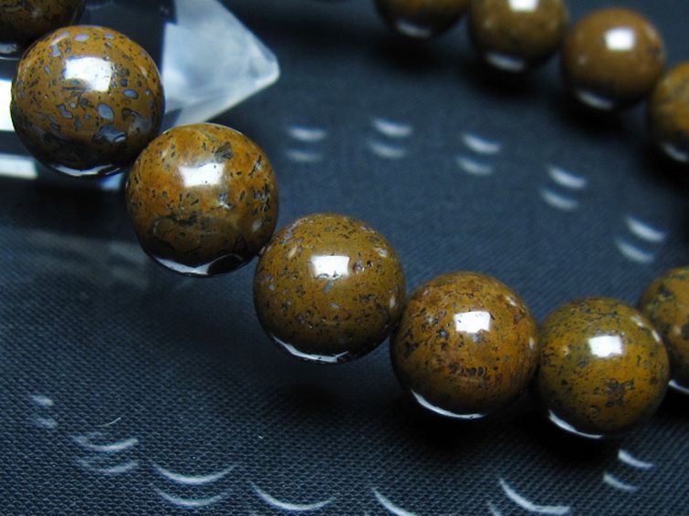 コンドライト「サハラNWA869隕石」 ブレスレット 12mm [t352-1754]