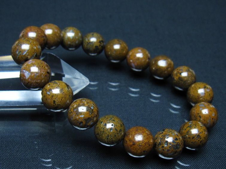 コンドライト「サハラNWA869隕石」 ブレスレット 11mm [t352-1755]