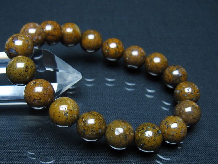 コンドライト「サハラNWA869隕石」 ブレスレット 12mm [t352-1756] 1枚目
