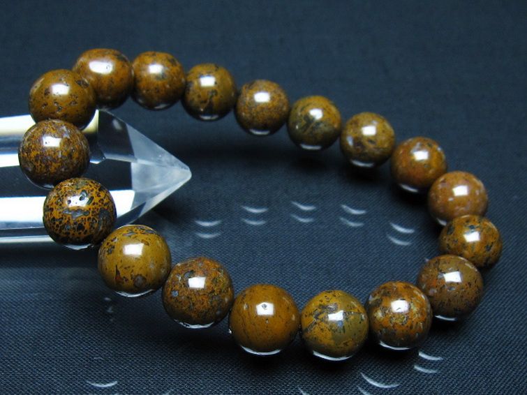 コンドライト「サハラNWA869隕石」 ブレスレット 11mm [t352-1757]