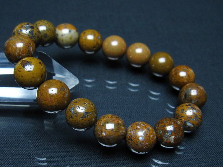 コンドライト「サハラNWA869隕石」 ブレスレット 12mm [t352-1758] 1枚目