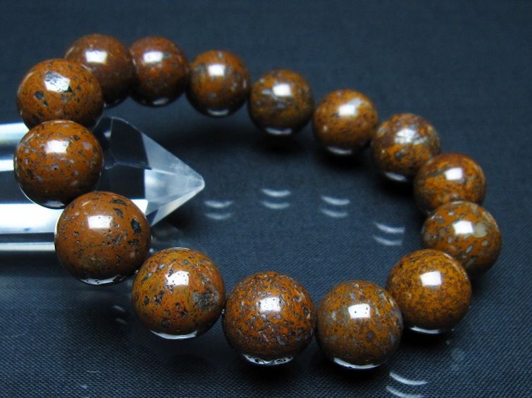 コンドライト「サハラNWA869隕石」 ブレスレット 14mm [t352-1760] 1枚目