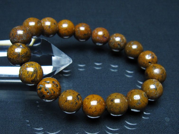 コンドライト「サハラNWA869隕石」 ブレスレット 11mm [t352-1762] 1枚目