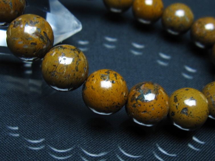 コンドライト「サハラNWA869隕石」 ブレスレット 12mm [t352-1764]