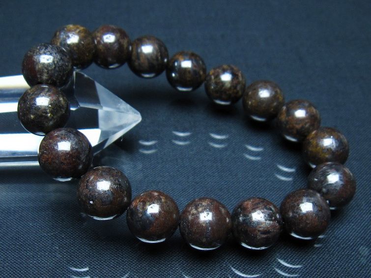 コンドライト「サハラNWA869隕石」 ブレスレット 12mm [t352-1765] 1枚目