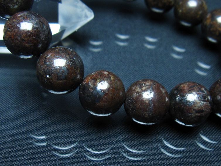 コンドライト「サハラNWA869隕石」 ブレスレット 12mm [t352-1765] 3枚目