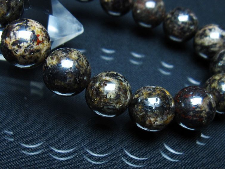 コンドライト「サハラNWA869隕石」 ブレスレット 12mm [t352-1766] 3枚目