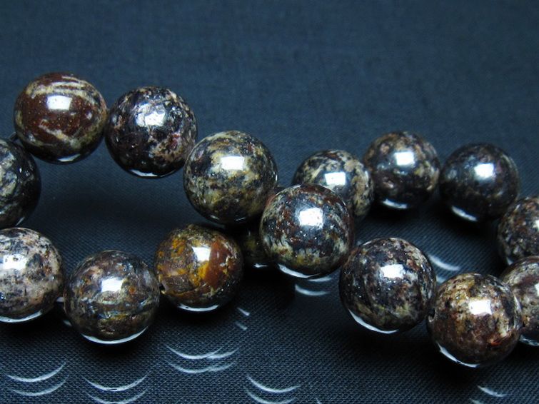 コンドライト「サハラNWA869隕石」 ブレスレット 13mm [t352-1767] 2枚目