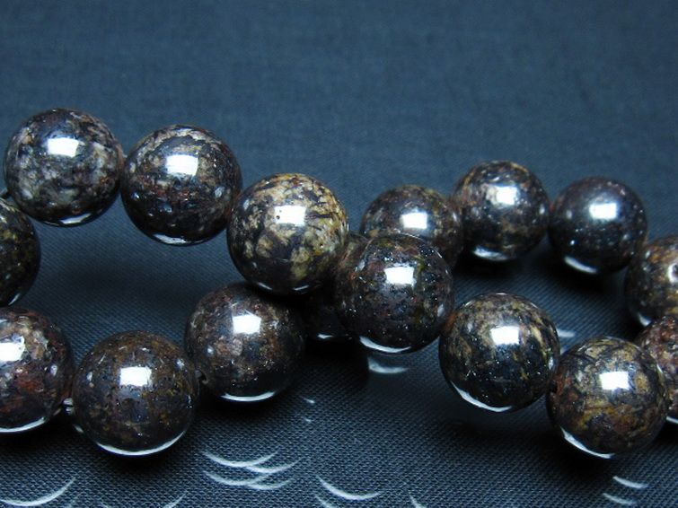 コンドライト「サハラNWA869隕石」 ブレスレット 13mm [t352-1768] 2枚目