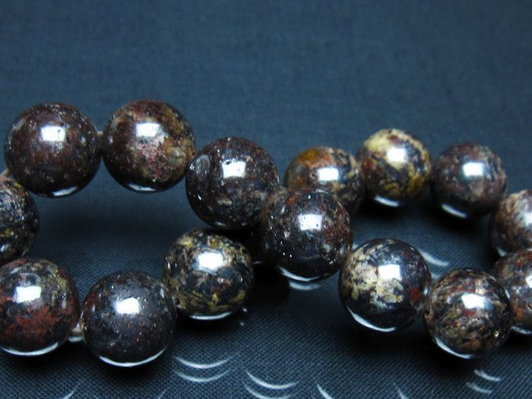 コンドライト「サハラNWA869隕石」 ブレスレット 14mm [t352-1769] 2枚目