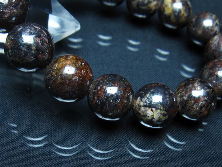 コンドライト「サハラNWA869隕石」 ブレスレット 14mm [t352-1769] 3枚目