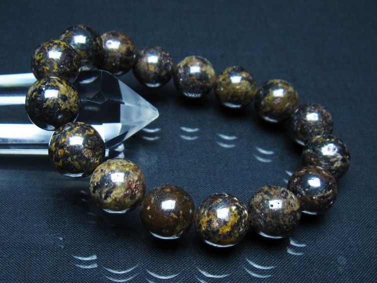 コンドライト「サハラNWA869隕石」 ブレスレット 14mm [t352-1771]